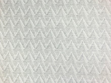 Load image into Gallery viewer, Designer Reversible Grey Gray Geometric Chevron Zig Zag Indoor Outdoor Water &amp; Stain Resistant Upholstery Drapery Fabric