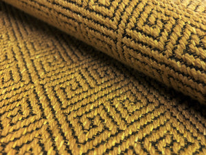 Boris Kroll Maiandros Texture Camel Beige Woven Greek Key Geometric Chenille Upholstery Fabric