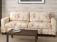 Load image into Gallery viewer, Beige Green Purple Lilac Floral Upholstery Drapery Fabric