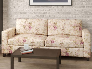 Beige Green Purple Lilac Floral Upholstery Drapery Fabric