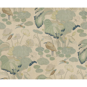 Lee Jofa Nympheus Twill Fabric / Frost/Sea