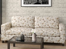 Load image into Gallery viewer, Heavy Duty Floral Tapestry Abstract Beige Cream Mustard Brown Charcoal Grey Upholstery Fabric