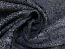 Load image into Gallery viewer, Designer Navy Denim Blue Belgian Linen Textured Upholstery Drapery Fabric