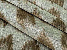 Load image into Gallery viewer, Iris Apfel Spotted Ikat Animal Pattern Tan Beige Taupe Drapery Fabric