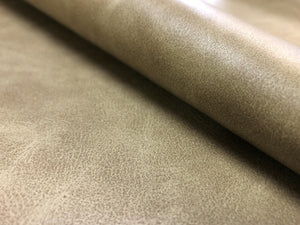 Designer Taupe Cafe au Lait Distressed Faux Leather Upholstery Vinyl