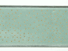 Load image into Gallery viewer, 3" Wide Gold Beaded Velvet Antique Rose Seafoam Sage Green Mauve Drapery Tape Trim