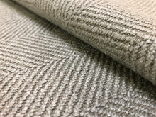 Load image into Gallery viewer, Westbury Textiles Beaumont Herringbone Pewter Gray Geometric Mid Century Modern Stain Repellent Upholstery Fabric