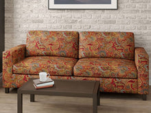 Load image into Gallery viewer, Heavy Duty Olive Green Red Teal Beige Paisley Upholstery Drapery Fabric
