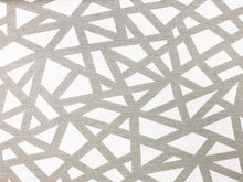 Load image into Gallery viewer, Designer Reversible Indoor Outdoor Water &amp; Stain Resistant Abstract Geometric Taupe Beige Upholstery Drapery Fabric