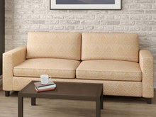 Load image into Gallery viewer, Heavy Duty Mustard Gold Cream Ikat Medallion Upholstery Fabric