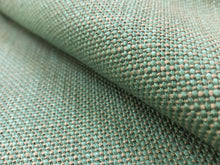 Load image into Gallery viewer, Designer Water &amp; Stain Resistant Seafoam Green Beige Linen Blend Canvas Upholstery Drapery Fabric