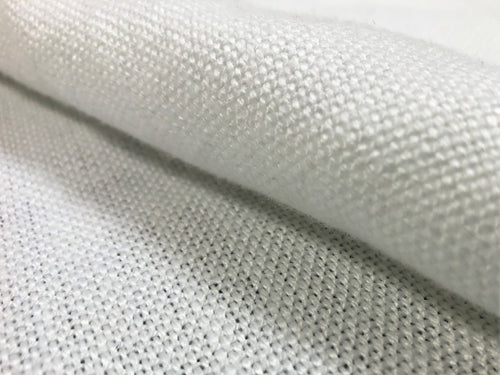 Designer Belgian White Linen MCM Mid Century Modern Upholstery Drapery Fabric