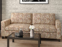 Load image into Gallery viewer, Heavy Duty Abstract Paisley Tapestry Beige Green Black Red Pale Blue Upholstery Fabric