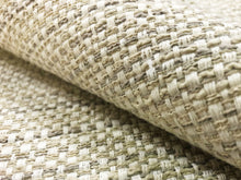 Load image into Gallery viewer, Designer Textured Woven Gray Beige Ivory Neutral MCM Mid Century Modern Tweed Basketweave Upholstery Drapery Fabric