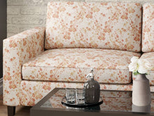 Load image into Gallery viewer, Heavy Duty Abstract Floral Tapestry Orange Coral Beige Ivory Upholstery Fabric