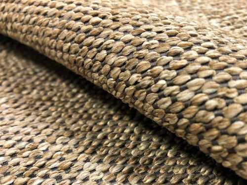 Designer Water & Stain Resistant Grey Mocha Brown MCM Tweed Upholstery Fabric