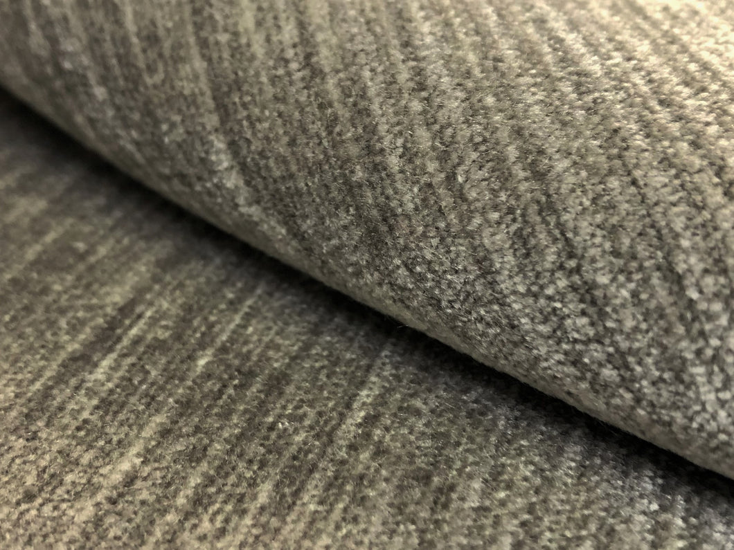 Scalamandre Nobel Pewter Gray Stripe Textured Water & Stain Resistant Upholstery Velvet