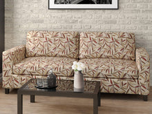 Load image into Gallery viewer, Heavy Duty Abstract Leaf Tapestry Brown Rusty Red Cream Blue Green Beige Upholstery Fabric