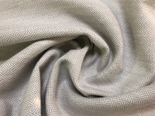 Load image into Gallery viewer, Designer Indoor Outdoor Water Resistant Cream Beige Geometric Greek Key Diamond Upholstery Fabric