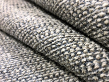 Load image into Gallery viewer, Designer Water &amp; Stain Resistant Steel Blue Grey Beige Ivory MCM Chenille Upholstery Fabric