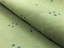 Load image into Gallery viewer, Designer Woven Cotton Small Scale Geometric Sage Green Blue Upholstery Drapery Fabric