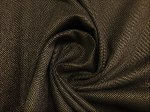 Westbury Textiles Beaumont Herringbone Charcoal Brown Geometric Mid Century Modern Stain Repellent Upholstery Fabric
