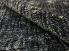 Load image into Gallery viewer, Designer Cotton Charcoal Grey Textured Chenille Upholstery Drapery Fabric