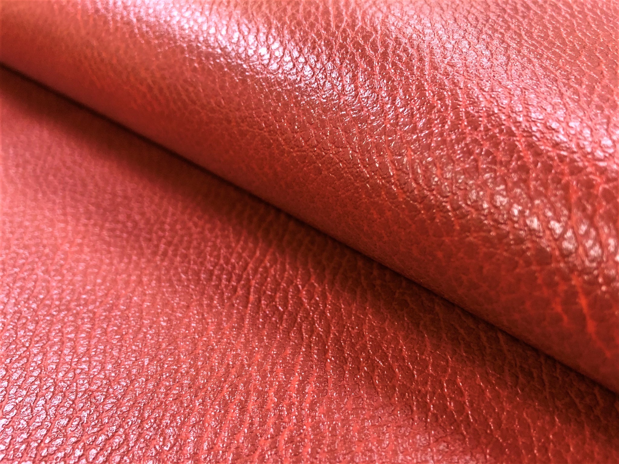 RED Faux Leather Vinyl Upholstery Fabric 54 In. Sold by the 