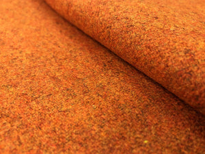 Designer Burnt Orange Tweed Water & Stain Resistant Wool MCM Mid Century Modern Upholstery Drapery Fabric
