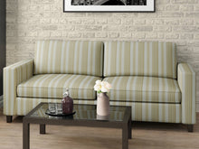 Load image into Gallery viewer, Heavy Duty Stripe Seafoam Blue Beige Green Upholstery Drapery Fabric