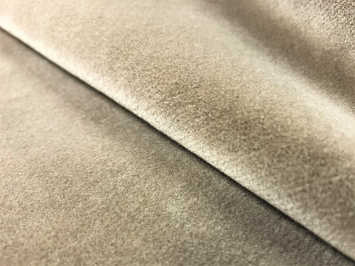 Designer Cotton Ash Taupe Neutral Velvet Upholstery Drapery Fabric