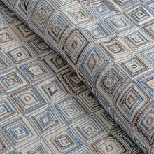 Load image into Gallery viewer, Lee Jofa Bowen Embroidery Fabric / Denim