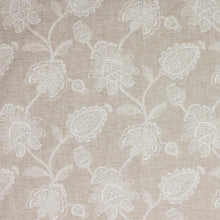Load image into Gallery viewer, Ansley Park Embroidered Neutral Jacobean Drapery Fabric / Sandstone