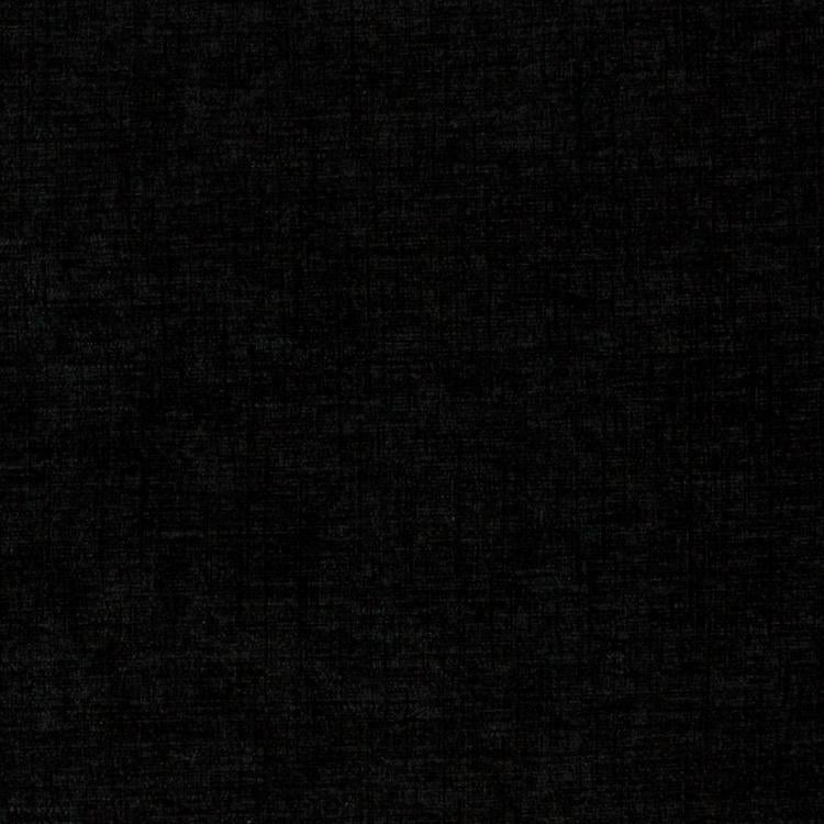 Plush Chenille Upholstery Fabric Black / Onyx
