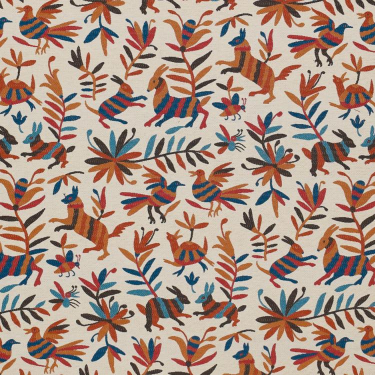 Otomi Fabric Tribal Ethnic Upholstery Tapestry Fabric Animal Print