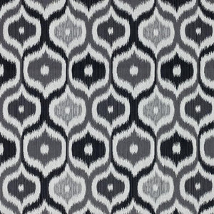 Rio Arriba Gray Black Geometric Upholstery Fabric / Tuxedo