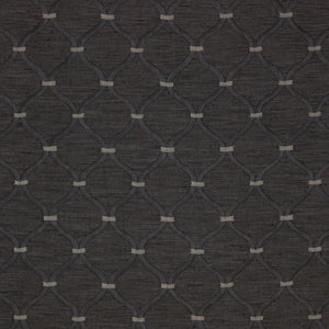 Romesco Trellis Dark Gray Geometric Fabric / Walnut