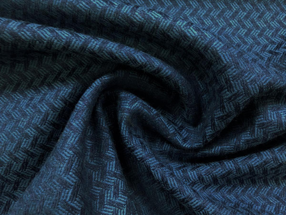 British Wool Navy Geometric Uph Fabric | Fabric Bistro | Columbia ...