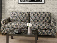 Load image into Gallery viewer, Heavy Duty Victorian Floral Tapestry Dark Teal Navy Blue Sage Green Plum Purple Pink Upholstery Fabric