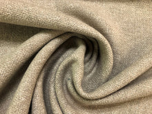 Load image into Gallery viewer, Designer Wool Linen Cotton Blend Textured Woven Rustic Beige Neutral Taupe Upholstery Fabric