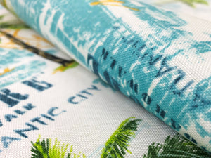 Richloom Solarium Nautical Tropical White Navy Blue Aqua Yellow Green Outdoor Upholstery Drapery Fabric