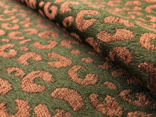 Load image into Gallery viewer, Kravet Brown Rusty Caramel Animal Pattern Cheetah Chenille Upholstery Drapery Fabric / Tanzia Cinnamon