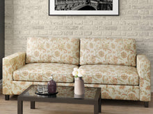 Load image into Gallery viewer, Heavy Duty Floral Seafoam Green Beige Coral Upholstery Drapery Fabric