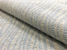 Load image into Gallery viewer, Duralee Water &amp; Stain Resistant Beige Ice Blue Flax Viscose Abstract Upholstery Fabric