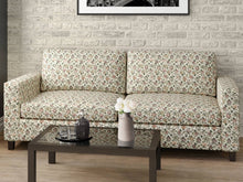 Load image into Gallery viewer, Heavy Duty Abstract Floral Tapestry Navy Blue Pink Plum Purple Peach Green Ivory Upholstery Fabric