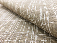 Load image into Gallery viewer, Designer Taupe Beige Off White Abstract MCM Mid Century Modern Upholstery Drapery Fabric