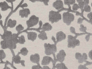 Gray Amber Lime Green Aqua Blue Floral Botanical Cut Velvet Upholstery Fabric