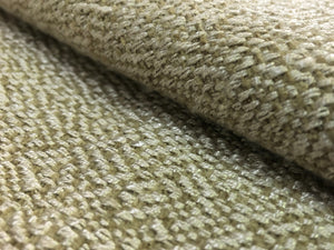 Castel Maison Paris Seville Olivier Chartreuse Green Cream Beige Textured Woven Chenille Tweed Boucle Upholstery Drapery Fabric