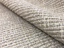 Load image into Gallery viewer, Designer Woven Beige Taupe Textured Tweed Upholstery Fabric