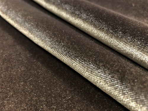 Designer Water & Stain Resistant Taupe Rose Velour Upholstery Drapery Fabric